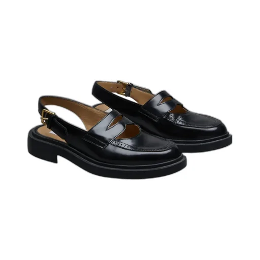 Thom Browne Cut Out Detailed Slingback Penny Loafers