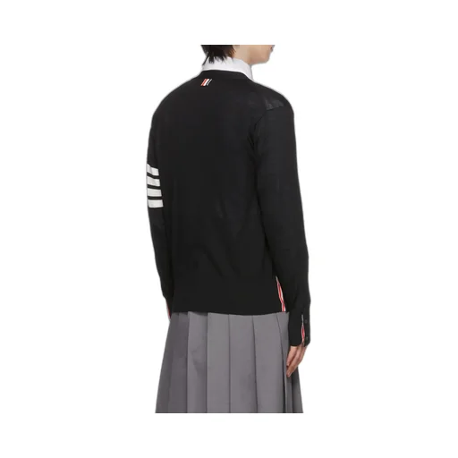 Thom Browne 4-Bar V-Neck Knitted Cardigan