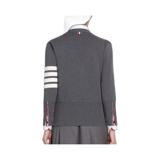 Thom Browne 4-Bar V-Neck Knit Cardigan