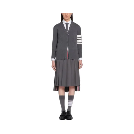 Thom Browne 4-Bar V-Neck Knit Cardigan