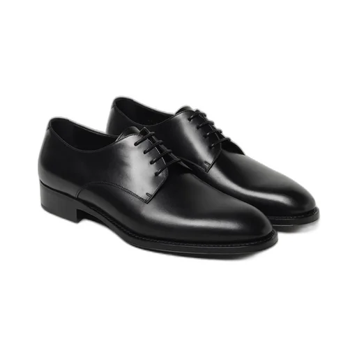 Saint Laurent Round Toe Classic Derby Shoes