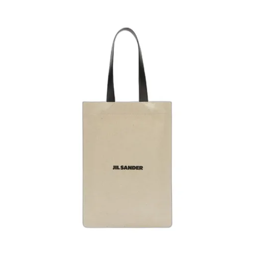 Jil Sander Logo Printed Top Handle Bag