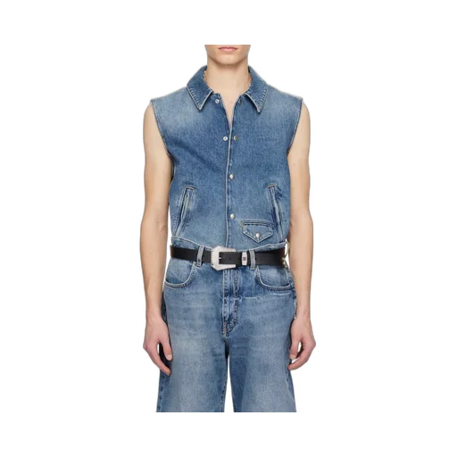 Givenchy Logo Embroidered Denim Vest