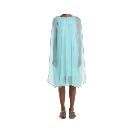 Max Mara Pianoforte Tulle Crewneck Sleeveless Dress