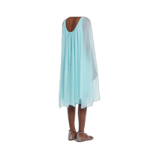 Max Mara Pianoforte Tulle Crewneck Sleeveless Dress
