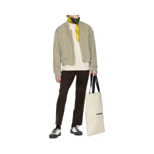 Jil Sander Logo Printed Top Handle Bag