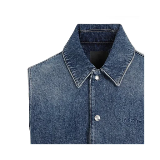 Givenchy Logo Embroidered Denim Vest