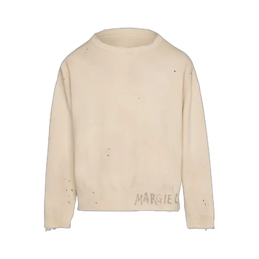 Maison Margiela Handwritten Raw-Cut Edge Distressed Sweatshirt