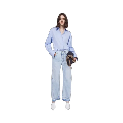 Stella Mccartney Buttoned Curved Hem Panelled Shirt