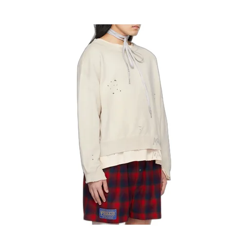 Maison Margiela Handwritten Raw-Cut Edge Distressed Sweatshirt