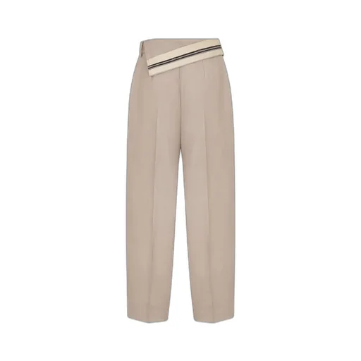 Fendi Asymmetric Waist Wide-Leg Trousers