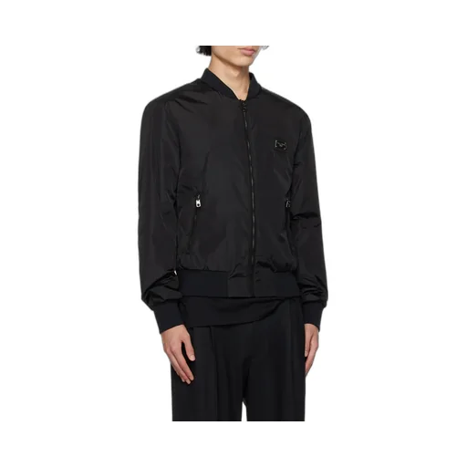 Dolce & Gabbana Logo Plaque Zip-Up Jacket