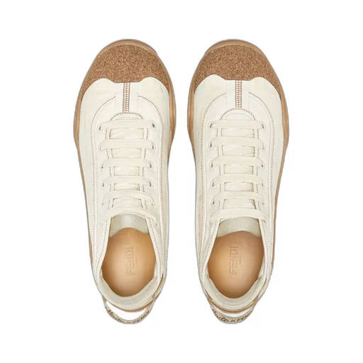 Fendi Monogrammed Panel Lace-Up Sneakers