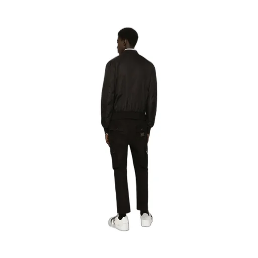 Dolce & Gabbana Logo Plaque Zip-Up Jacket
