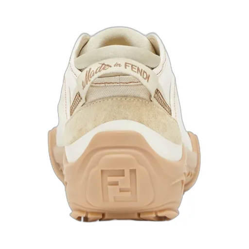 Fendi Monogrammed Panel Lace-Up Sneakers