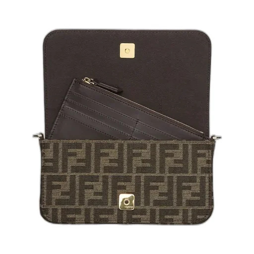 Fendi Fendigraphy Ff Jacquard Chain-Linked Wallet