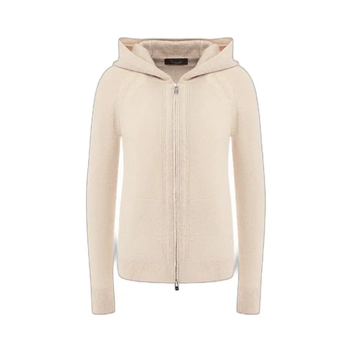 Loro Piana Zip-Up Hooded Knitted Cardigan