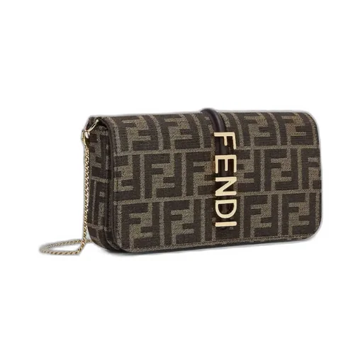 Fendi Fendigraphy Ff Jacquard Chain-Linked Wallet