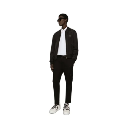 Dolce & Gabbana Logo Plaque Zip-Up Jacket