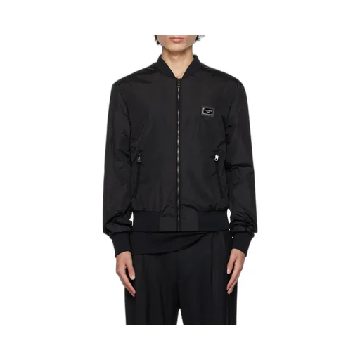 Dolce & Gabbana Logo Plaque Zip-Up Jacket
