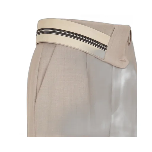 Fendi Asymmetric Waist Wide-Leg Trousers