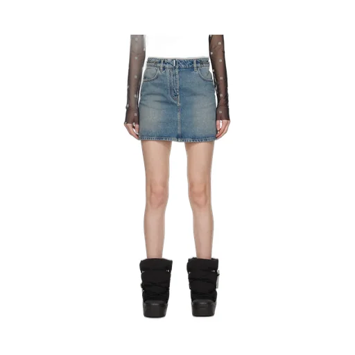 Givenchy Chain-Detailed Denim Mini Skirt