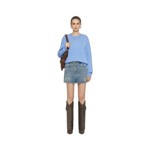 Givenchy Chain-Detailed Denim Mini Skirt