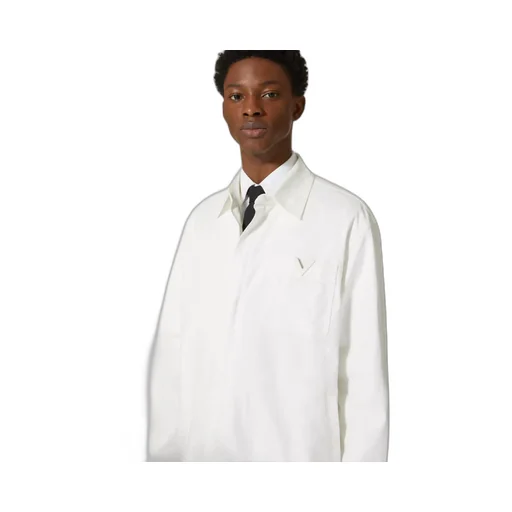 Valentino Logo Plaque Long-Sleeved Shirt Jacket