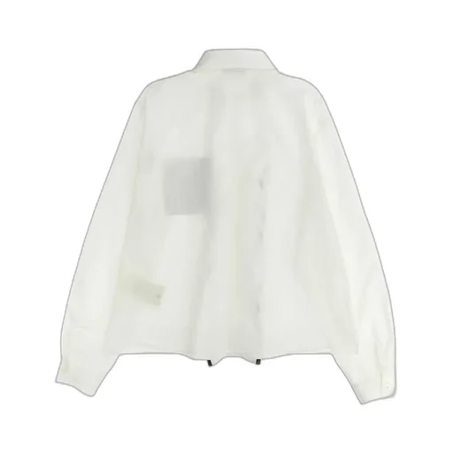 Fendi Kids Ff Jacquard Ruffled Poplin Shirt