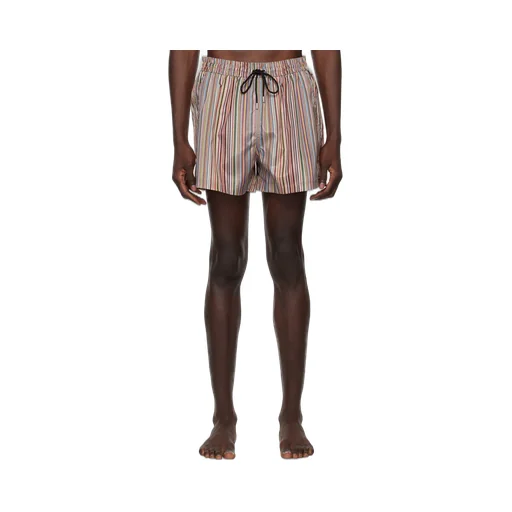 Paul Smith Striped Drawstring Swim Trunks