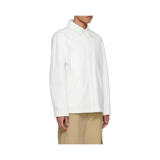 Valentino Logo Plaque Long-Sleeved Shirt Jacket