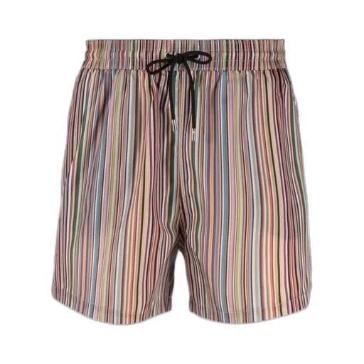 Paul Smith Striped Drawstring Swim Trunks