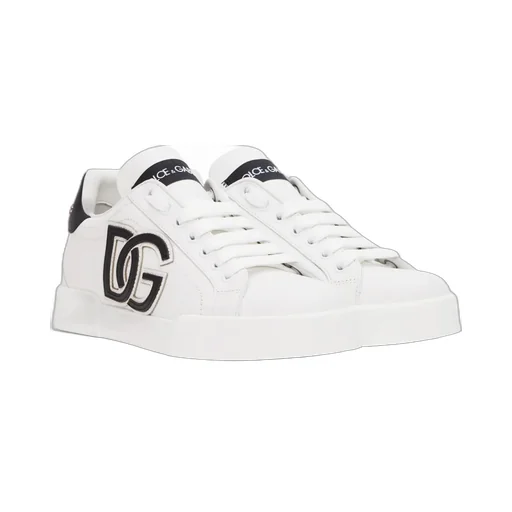 Dolce & Gabbana Portofino Logo Patch Lace-Up Sneakers