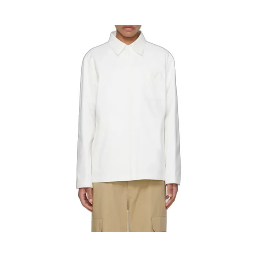 Valentino Logo Plaque Long-Sleeved Shirt Jacket