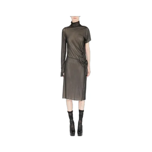 Maison Margiela One-Shoulder Semi-Sheer Midi Dress