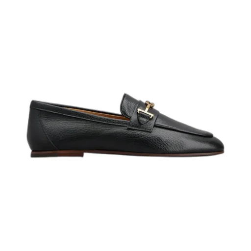 Tod's Logo Plaque Almond Toe Loafers