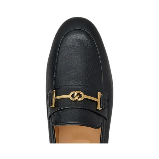 Tod's Logo Plaque Almond Toe Loafers