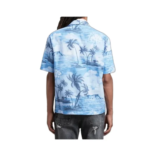 Palm Angels Sunset Printed Short-Sleeved Shirt