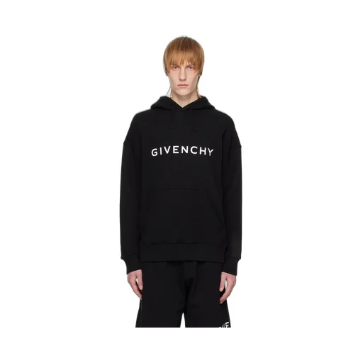 Givenchy Logo Printed Drawstring Hoodie