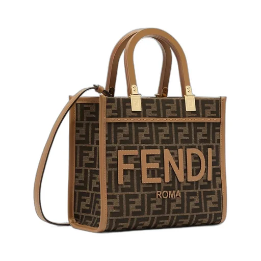 Fendi Sunshine Ff Jacquard Small Top Handle Bag