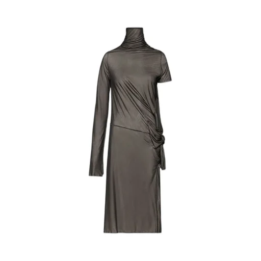 Maison Margiela One-Shoulder Semi-Sheer Midi Dress