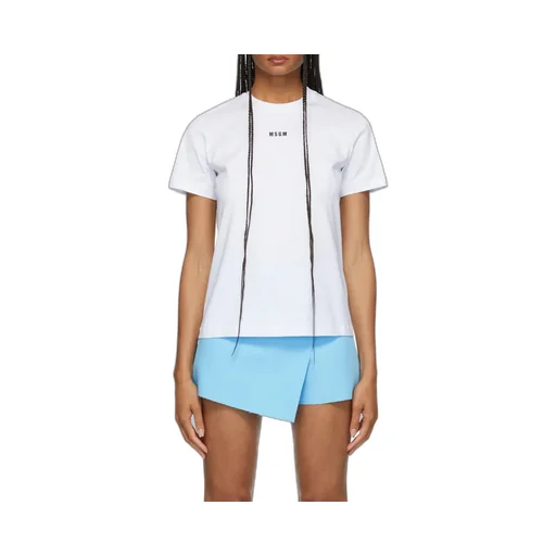 Msgm Logo Printed Crewneck T-Shirt