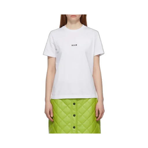 Msgm Logo Printed Crewneck T-Shirt