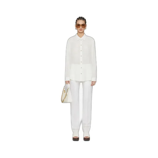 Givenchy	Sheer Collared Button-Up Shirt