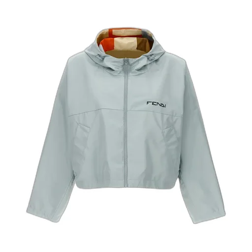 Fendi Zip-Up Hooded Reversible Jacket