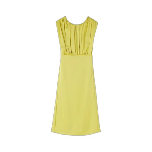 Jil Sander Gathered Crewneck Sleeveless Dress