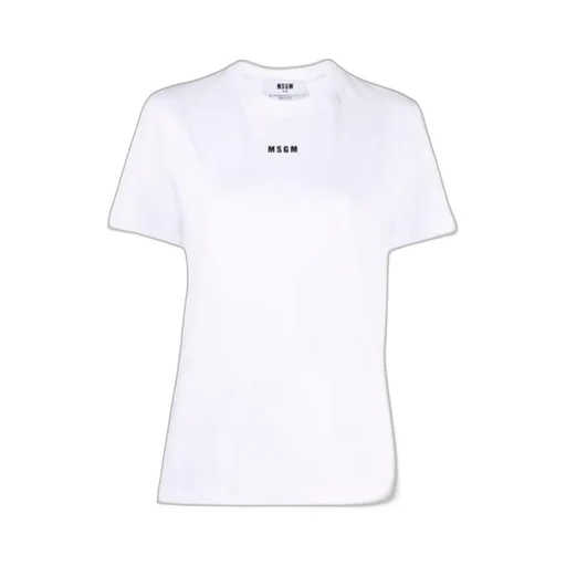 Msgm Logo Printed Crewneck T-Shirt