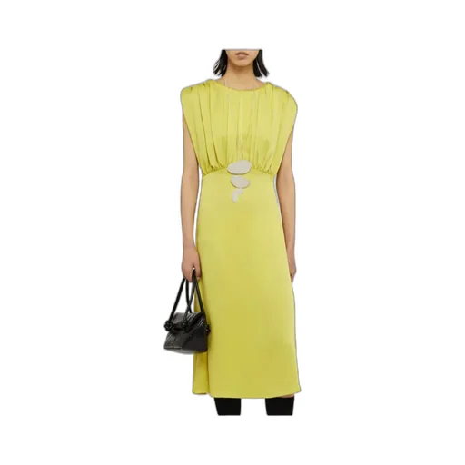 Jil Sander Gathered Crewneck Sleeveless Dress