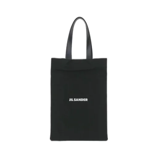 Jil Sander Logo Printed Top Handle Bag