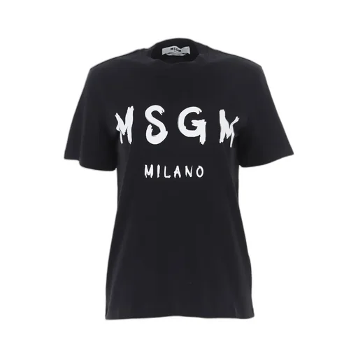 Msgm Logo Printed Crewneck T-Shirt